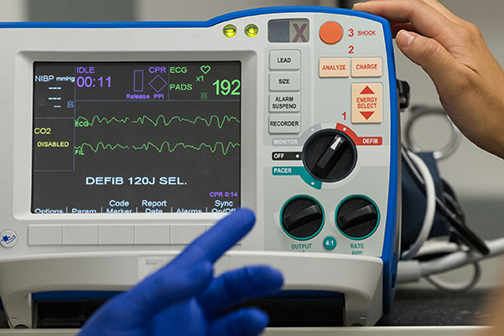 Defibrillator Used During Scenario Based Training